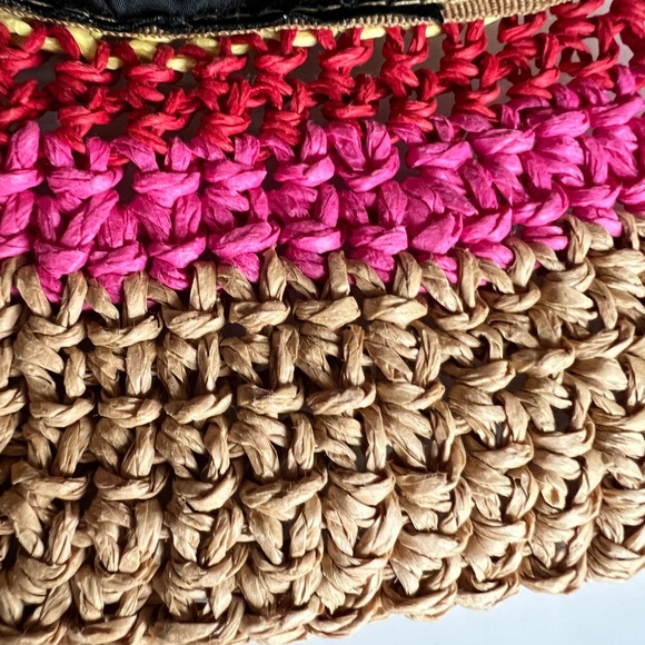 Body Glove Bucket Hat Crochet Pink Yellow One Size Beach Sun Striped - Picture 6 of 7